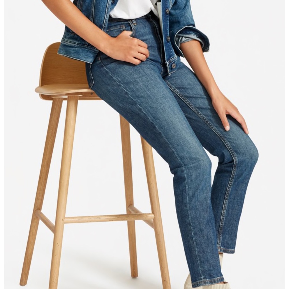Everlane high rise straight jean